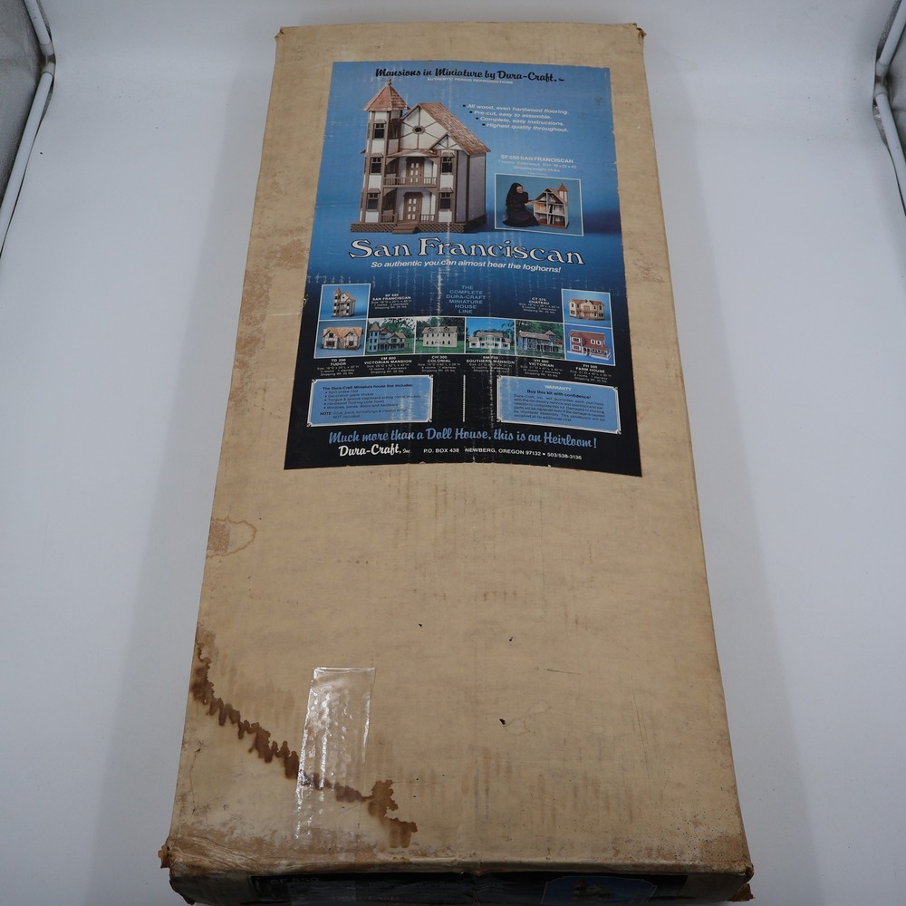 Dura-Craft San Franciscan Dollhouse Kit SF 550 Wood Victorian Mansion Vintage